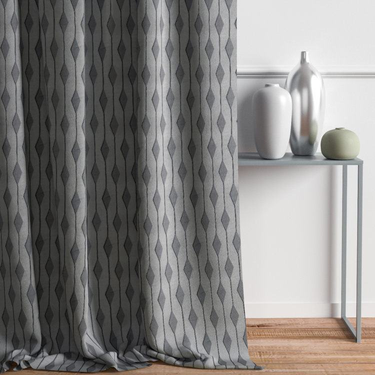 D'DECOR Bourlet Printed Window Curtain -  1.35 m x 1.60 m
