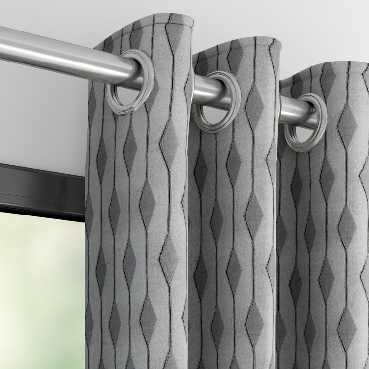 D'DECOR Bourlet Printed Window Curtain -  1.35 m x 1.60 m