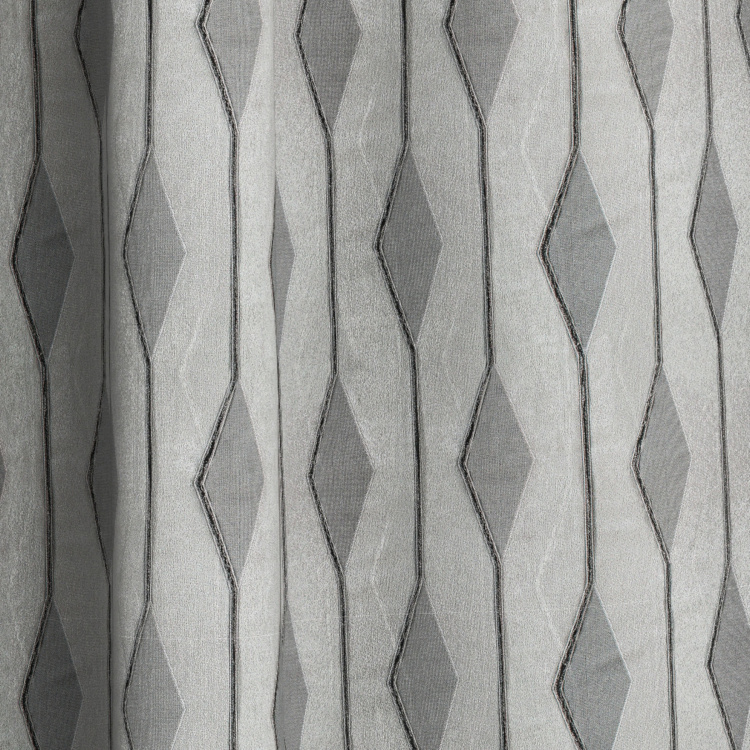 D'DECOR Bourlet Printed Window Curtain -  1.35 m x 1.60 m