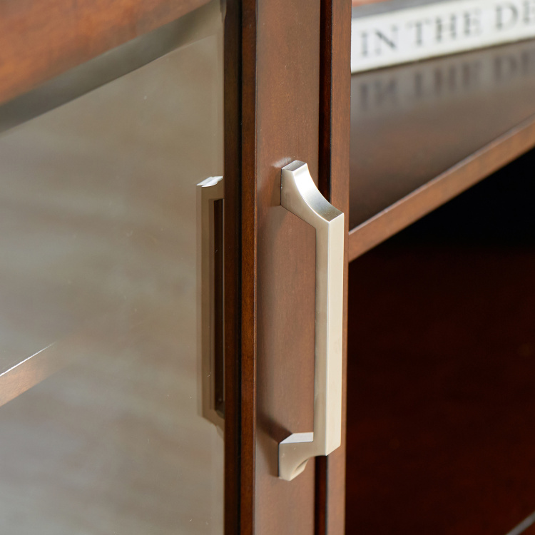 Ken 2-Door TV Unit with Marble Top for TVs up to 55 inches - Brown